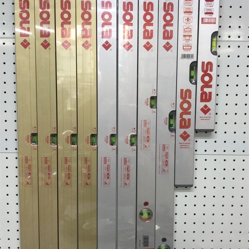 现货奥地利进口SOLA高精度夜光水平尺金色红头白色红头