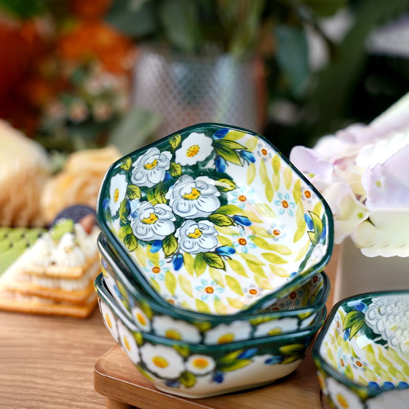 【兮房】浅茉味碟蘸料碟陶瓷小碗骨碟家用餐具蘸料盘高档高颜值