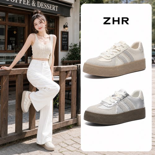 ZHR则则厚底舒适百搭德训女鞋