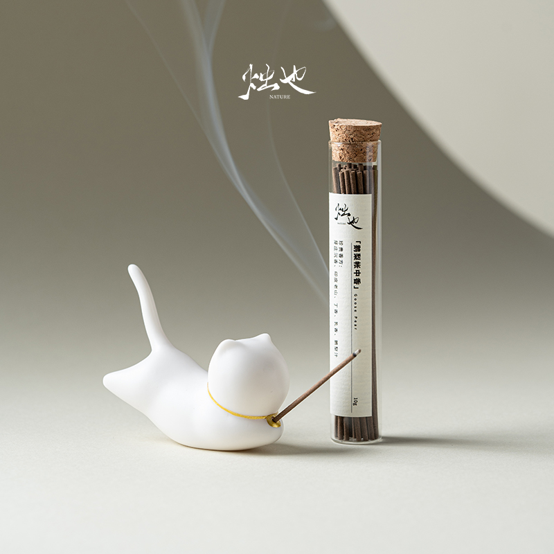 简约可爱香插香座烛也陶瓷