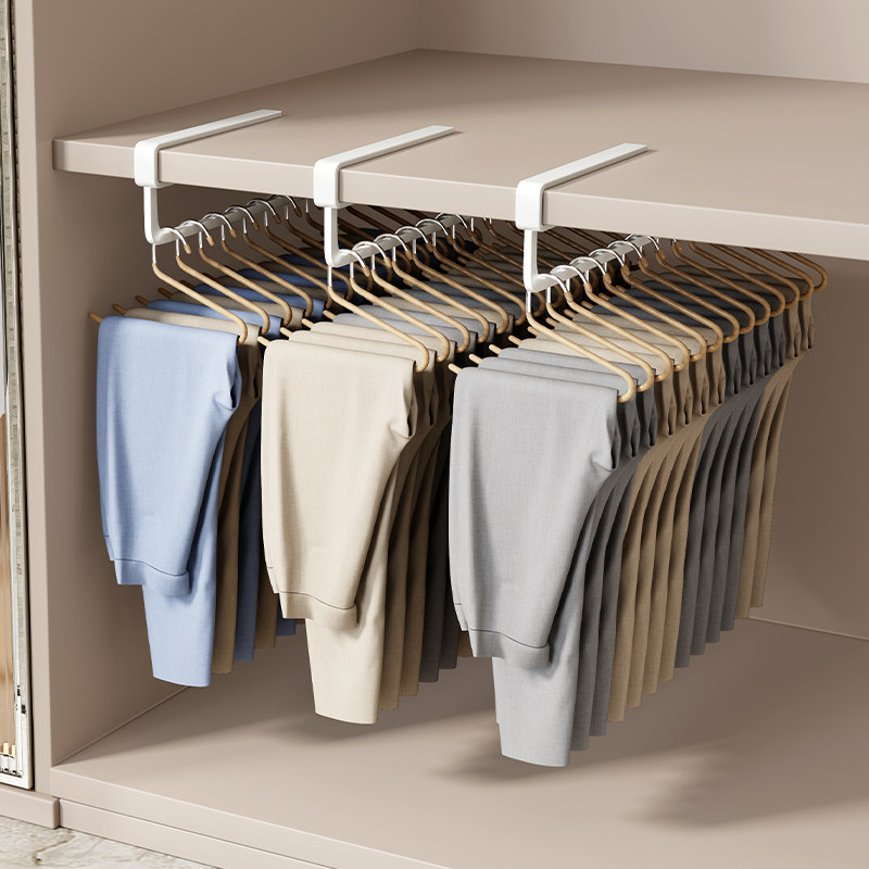 免打孔裤架家用挂裤子衣架专用无痕裤夹防滑u形衣柜内置收纳神器,收纳整理,裤/裙架,淘宝优惠券,粉丝福利购,淘宝优惠卷