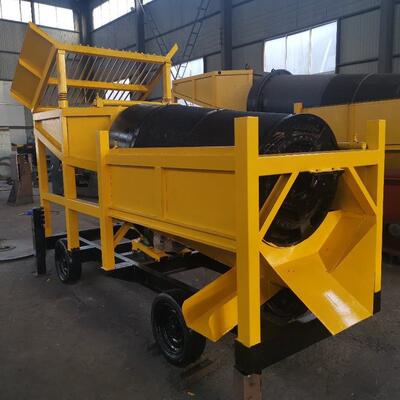 可移动滚筒筛 trommel screen gold washing淘金设备离心分离机