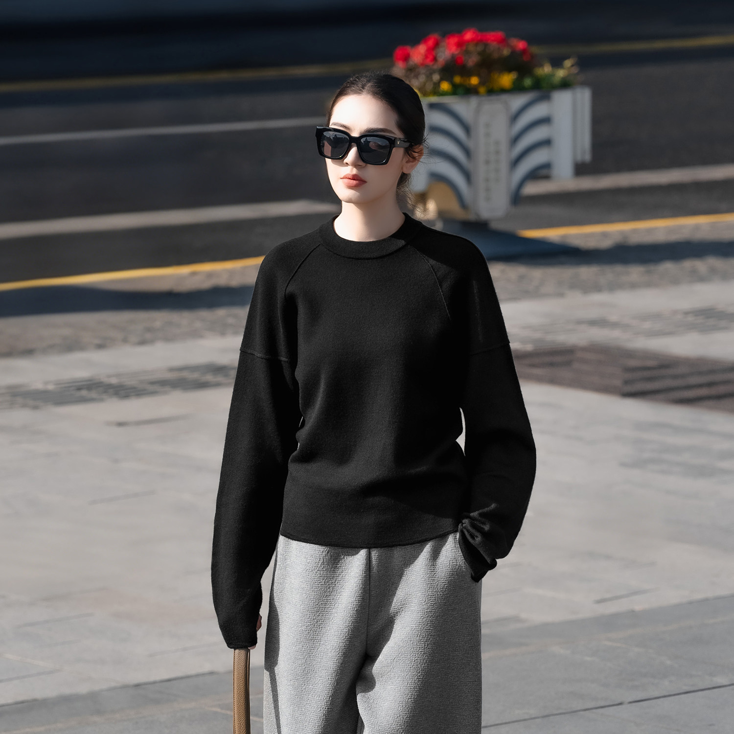 【知喜ziJoy】18针美丽诺羊毛高端纱线百搭休闲保暖圆领羊毛衫女,女装/女士精品,卫衣/绒衫,淘宝优惠券,粉丝福利购,淘宝优惠卷