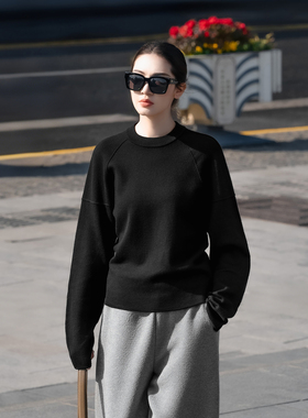 【知喜ziJoy】2026早春穿搭18针美丽诺羊毛扬子纱线百搭羊毛衫女