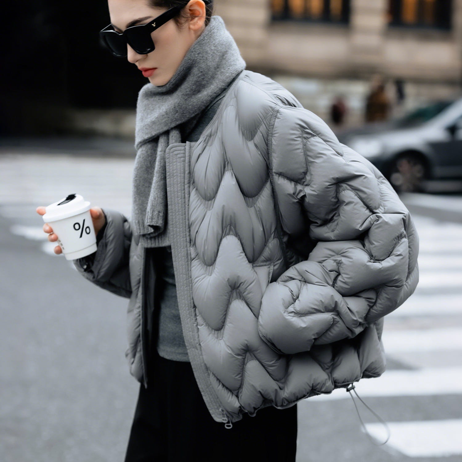 【知喜ziJoy】秋冬季灰色羽绒服