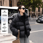 黑色加厚保暖立领羽绒服 三星安心鹅绒百搭爆款 知喜ziJoy 冬季