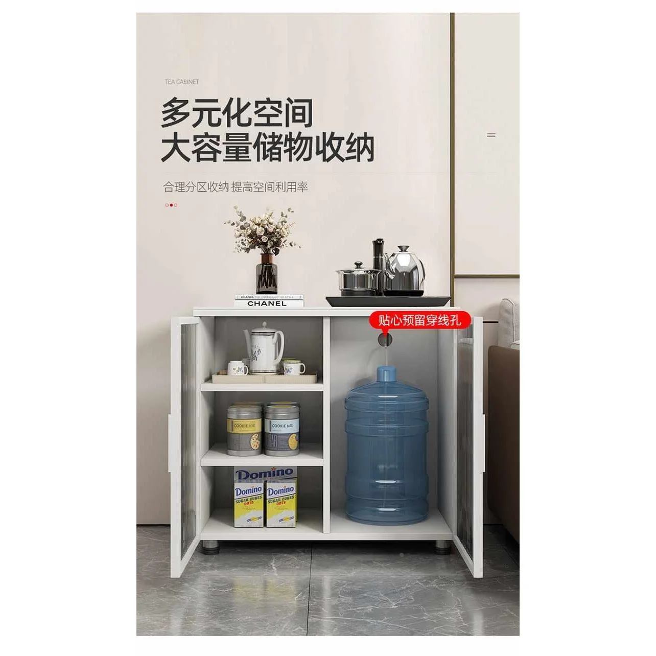 岩板茶水柜办公室矮柜厨房客电视边柜沙发厅咖啡机置物饮水新品