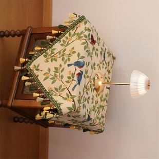 田园枝头鹦鹉小清新餐布茶巾棉微波炉打印机盖巾茶盘防尘盖布 法式