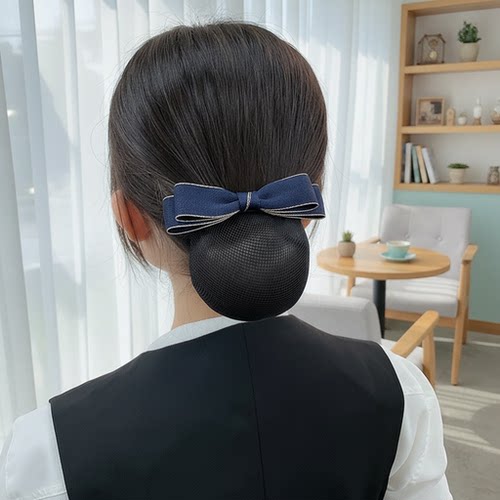 护士头花服务员工作盘发弹簧发夹
