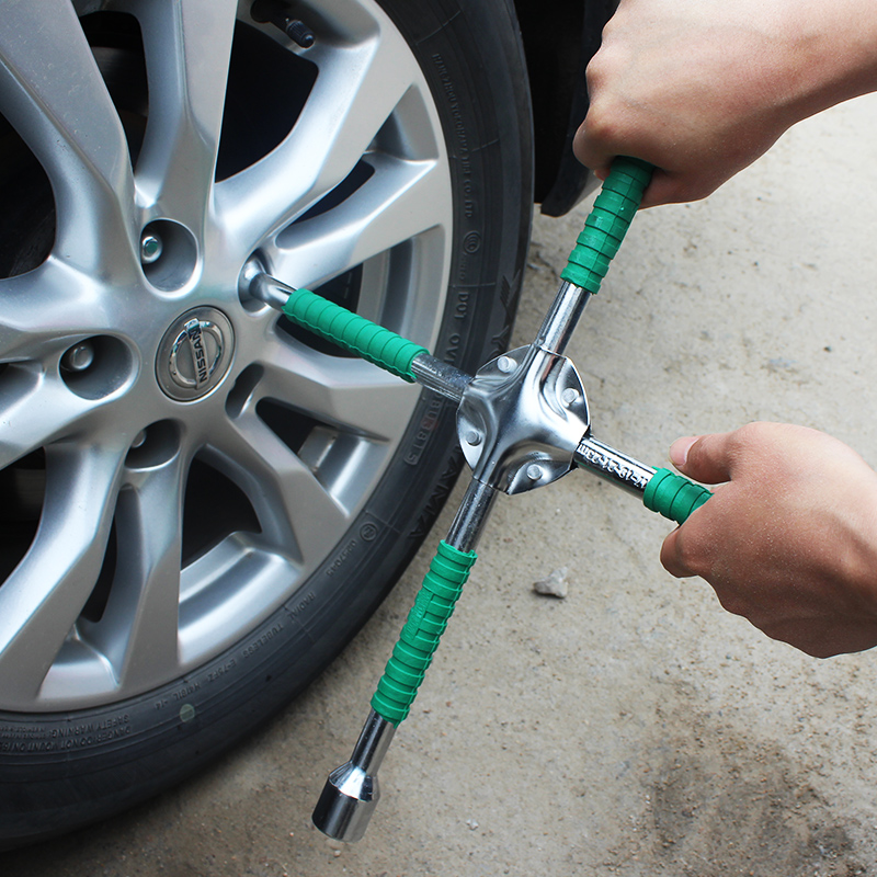 十字套筒扳手加长伸缩式拆卸换轮胎工具17/19/21/23汽车轮胎扳手
