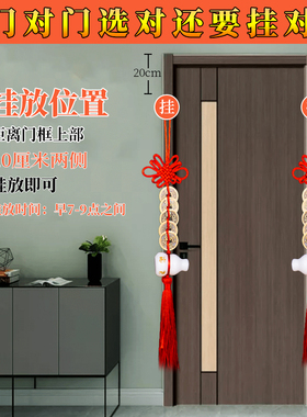 白玉葫芦五帝钱挂件六字真言铜六帝钱玉葫芦挂饰门对门玄关装饰品