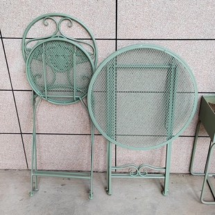 户外庭院家具桌椅三套件阳台休闲桌椅组合创意铁艺奶茶店咖啡茶几