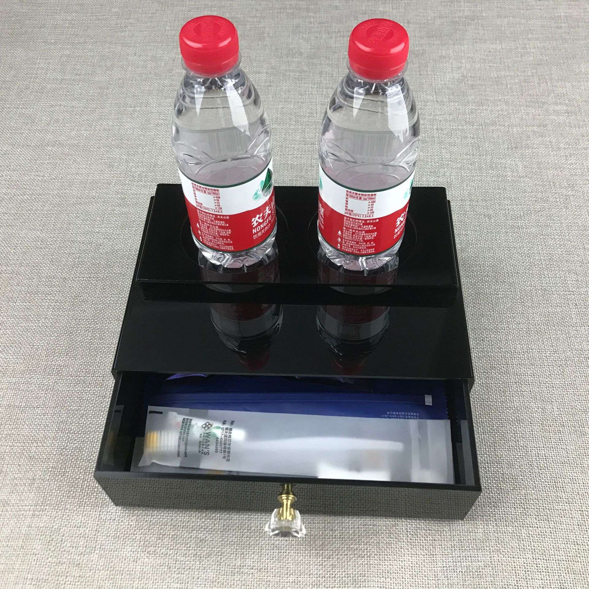 酒店牙具盒高级感宾馆洗漱用品盒客房耗品纸巾盒托盘遥控盒收纳盒