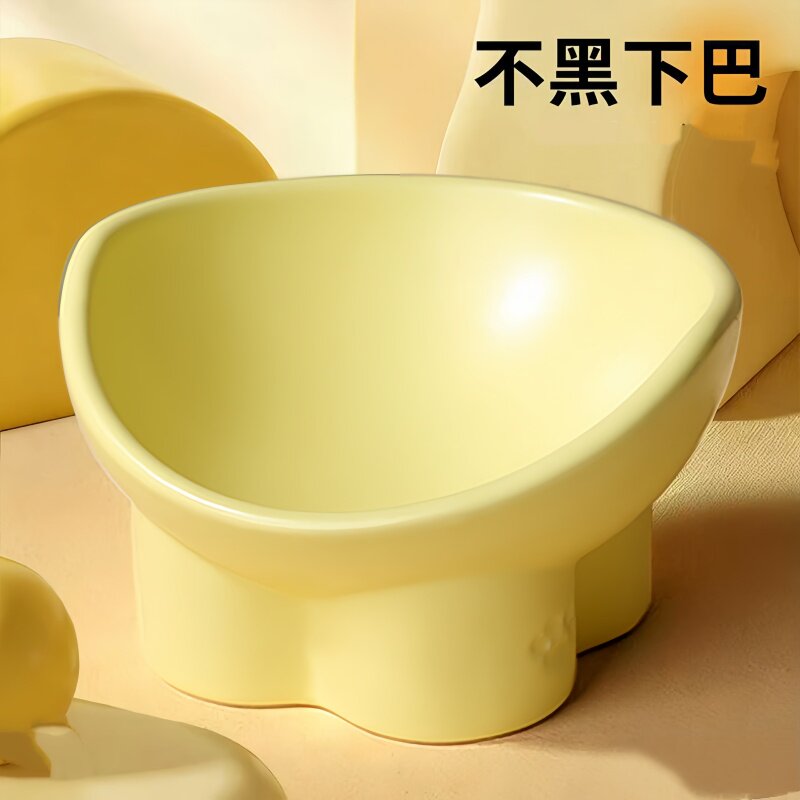 猫碗塑料猫粮碗狗碗猫食盆猫咪饭碗饭盆大口径水碗斜口碗宠物用品