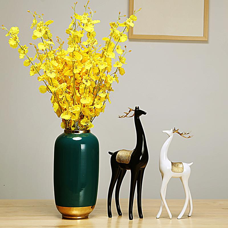 景德镇陶瓷器花瓶装饰摆件创意手工中式欧式家居客厅玄关干花插花