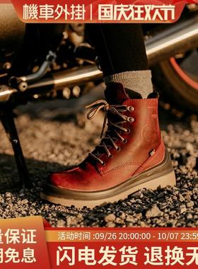 FALCO摩托车骑行鞋女长靴休闲复古个性公路骑行靴机车防水短靴