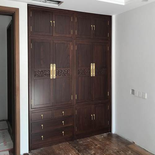 中式家具全屋定制老榆木顶箱衣柜到顶玄关柜鞋柜古典榫卯家具定做