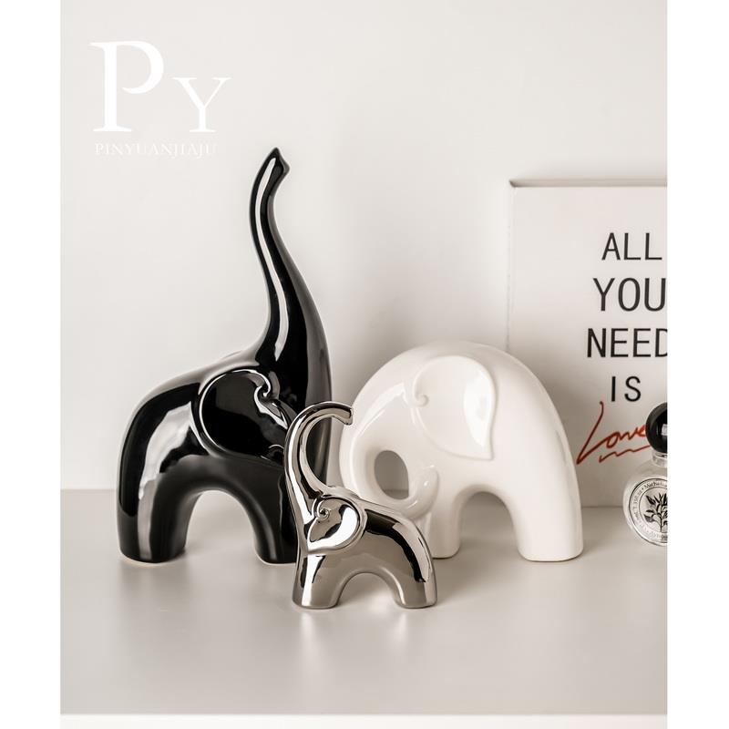 高档轻奢酒柜大象摆饰吉象装饰品客厅玄关办公室礼物桌面家居艺术