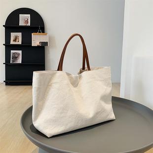 帆布包定做单肩大容量广告宣传环保购物袋diy纯色帆布袋可印制log