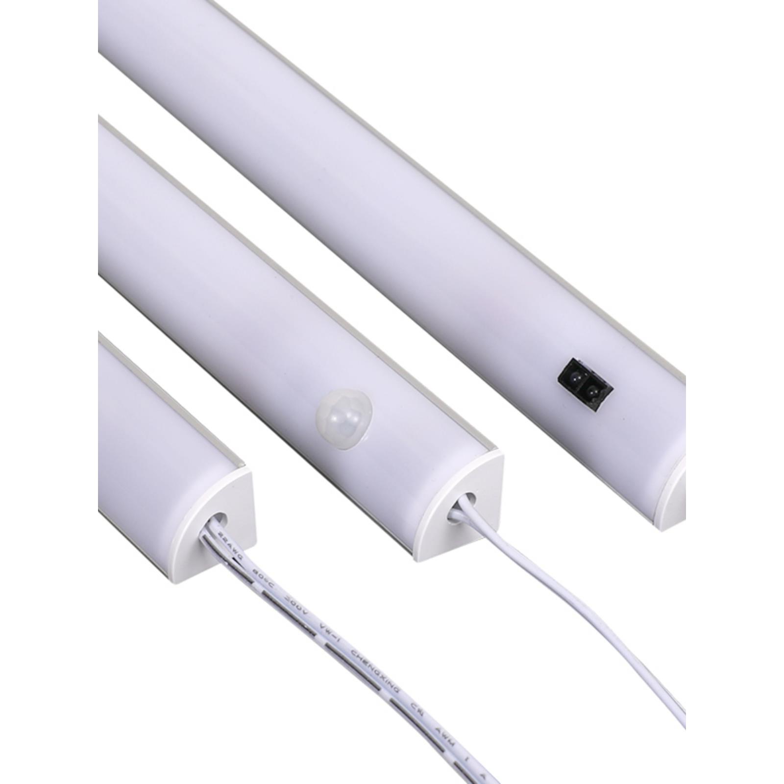 超亮Led人体感应灯条厨房衣柜酒柜鞋柜底部v形直角手扫触摸柜灯