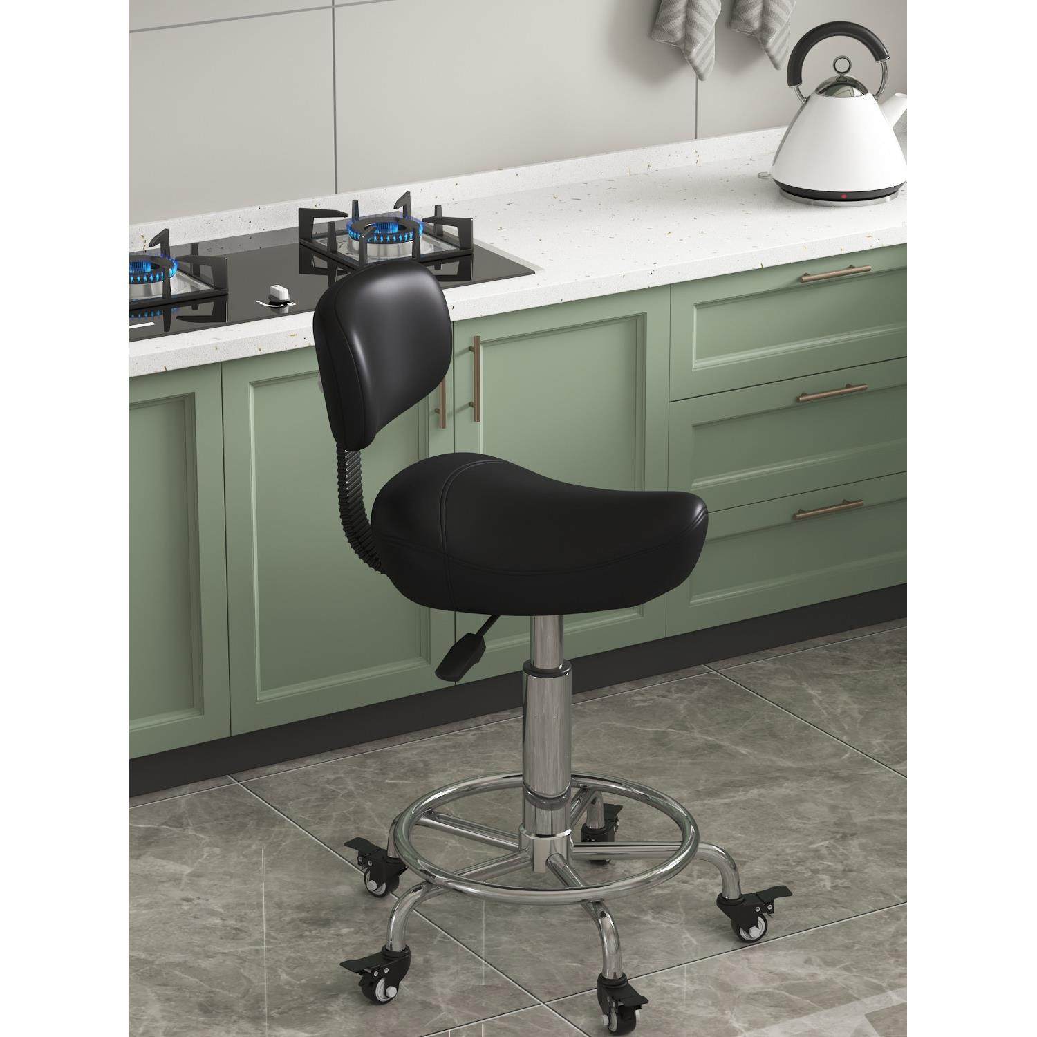 升级款厨房马鞍椅靠背升降转椅滑轮炒菜椅理发师凳子做饭收银用椅,商业/办公家具,酒吧椅,淘宝优惠券,粉丝福利购,淘宝优惠卷