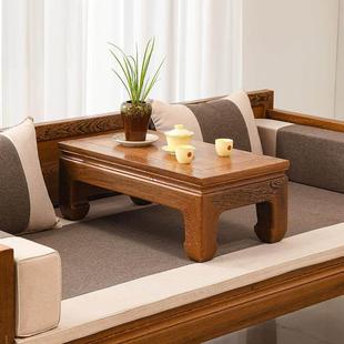 中式尺寸鸡户型167实木沙发小妃榻小户大木罗汉沙发床翅床榻贵红X