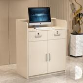 小型收银柜台店铺柜台商铺简约经济型收银桌理髲店服装 店接待台吧