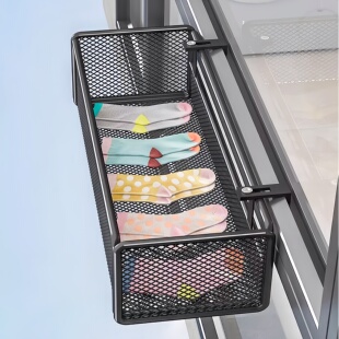 阳台晾袜子神器防盗窗栏杆晒鞋架窗户挂室外挂钩架子护栏凉鞋架子