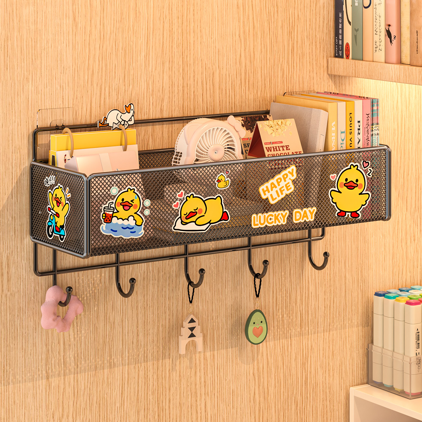 墙上置物架免打孔床上床边宿舍好物挂篮墙面壁挂零食杂物收纳学生,收纳整理,整理架/置物架/收纳架,淘宝优惠券,粉丝福利购,淘宝优惠卷
