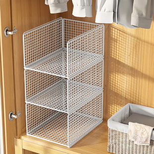 衣柜收纳置物架衣橱柜子放衣服神器衣物整理筐隔断分层架抽拉整理