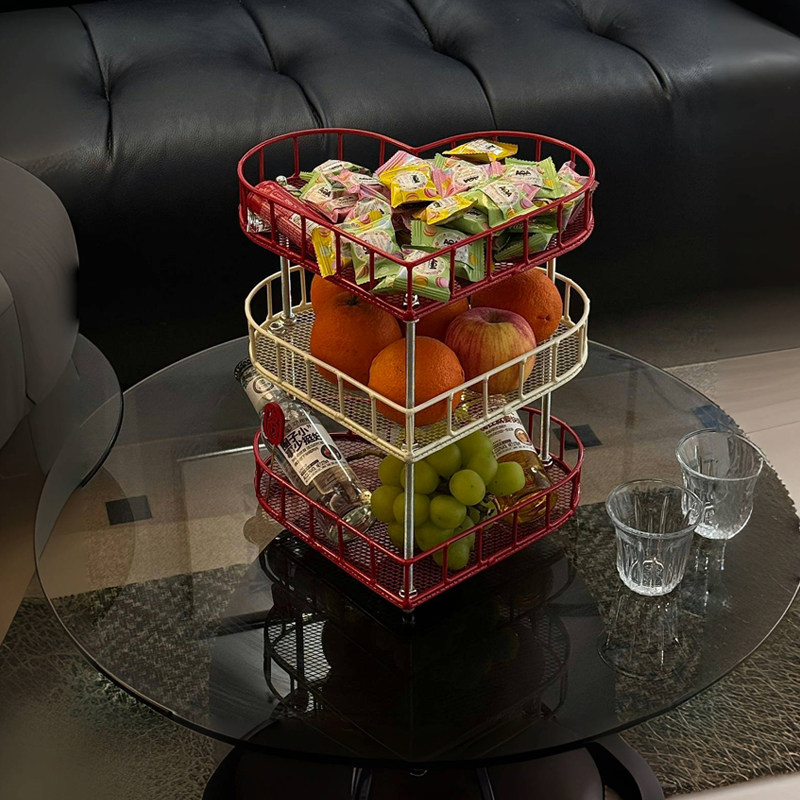 多巴胺水果篮果盘高端精致高颜值篮子客厅茶几家用铁艺收纳筐多层,收纳整理,其他收纳篮,淘宝优惠券,粉丝福利购,淘宝优惠卷