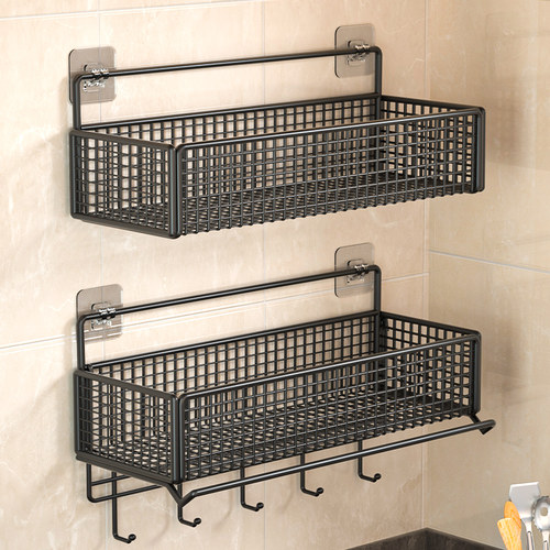 厨房墙上置物架免打孔