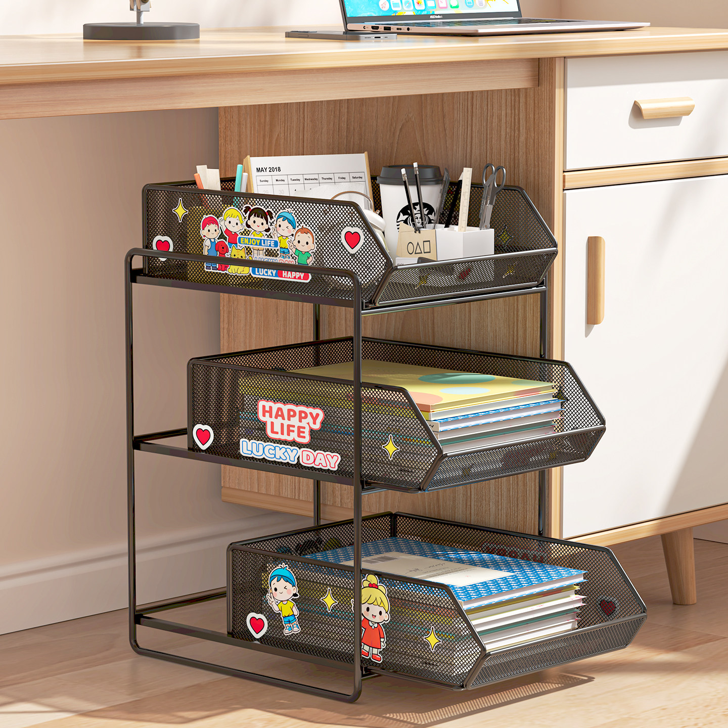 桌下书架置物架卧室零食整理家用客厅多层抽拉式书本书包收纳架子,收纳整理,整理架/置物架/收纳架,淘宝优惠券,粉丝福利购,淘宝优惠卷