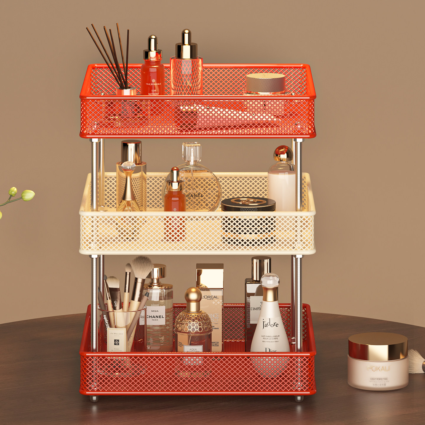 台面化妆品置物架桌上转角收纳架卫生间梳妆台高级感护肤品香水架,收纳整理,整理架/置物架/收纳架,淘宝优惠券,粉丝福利购,淘宝优惠卷
