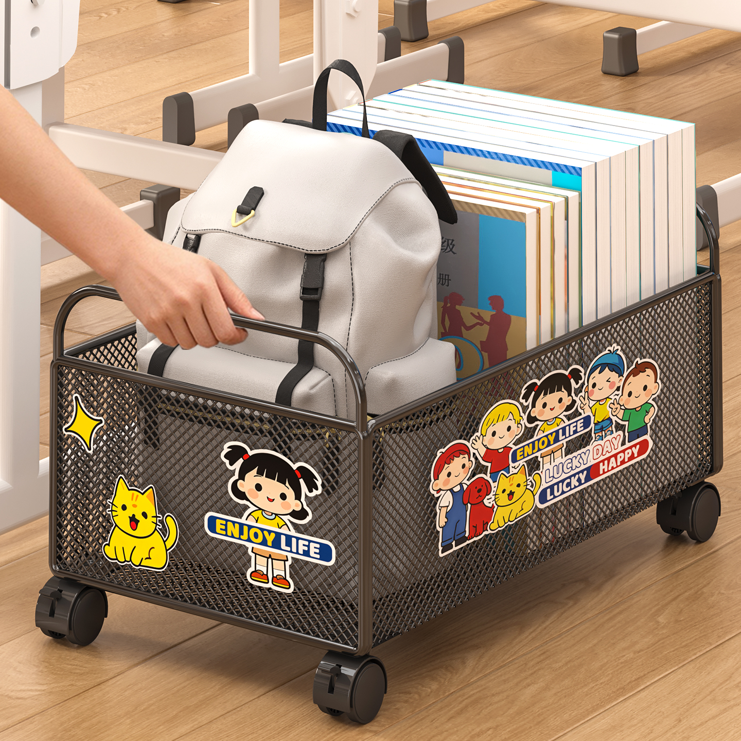 书包置物架家用可移动收纳架