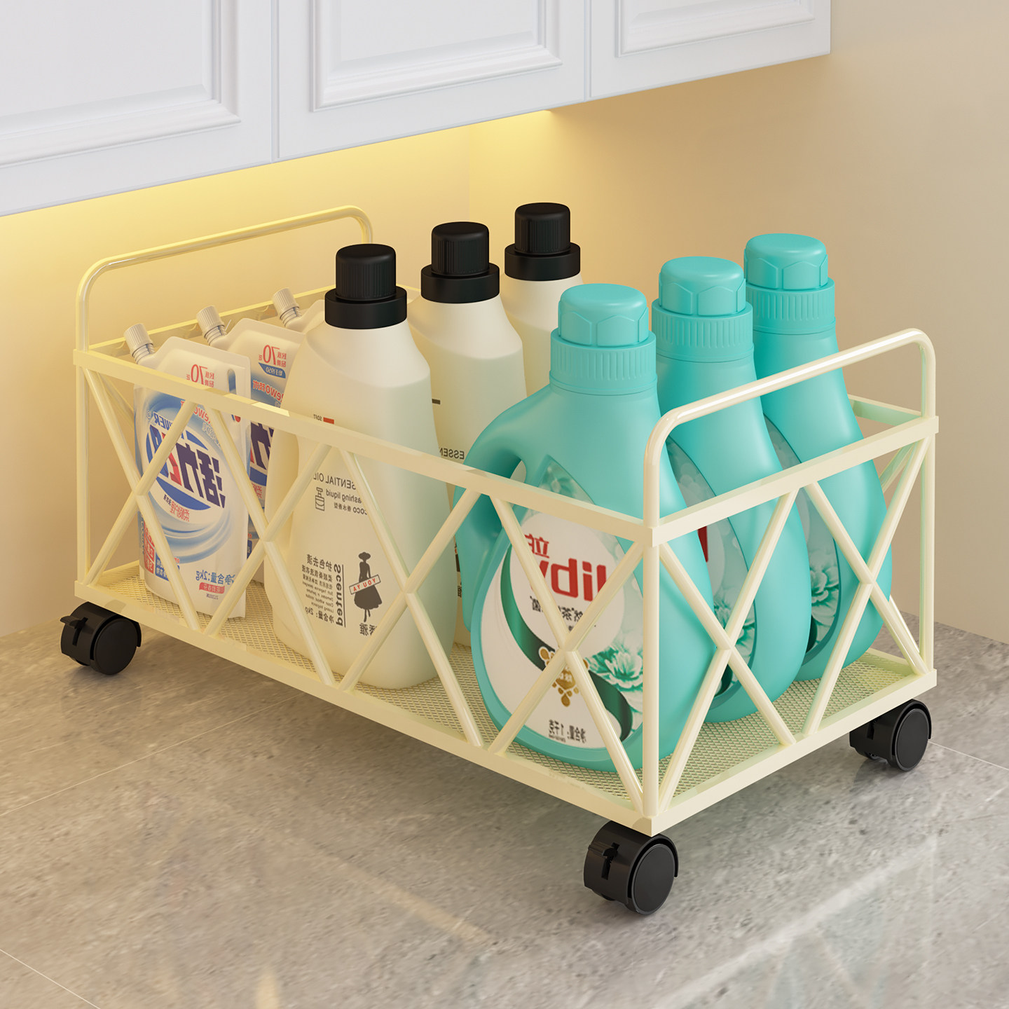 浴室柜下置物架洗手间收纳洗衣液卫生间可移动小推车下水槽收纳架,家庭/个人清洁工具,浴室角架/置物架,淘宝优惠券,粉丝福利购,淘宝优惠卷