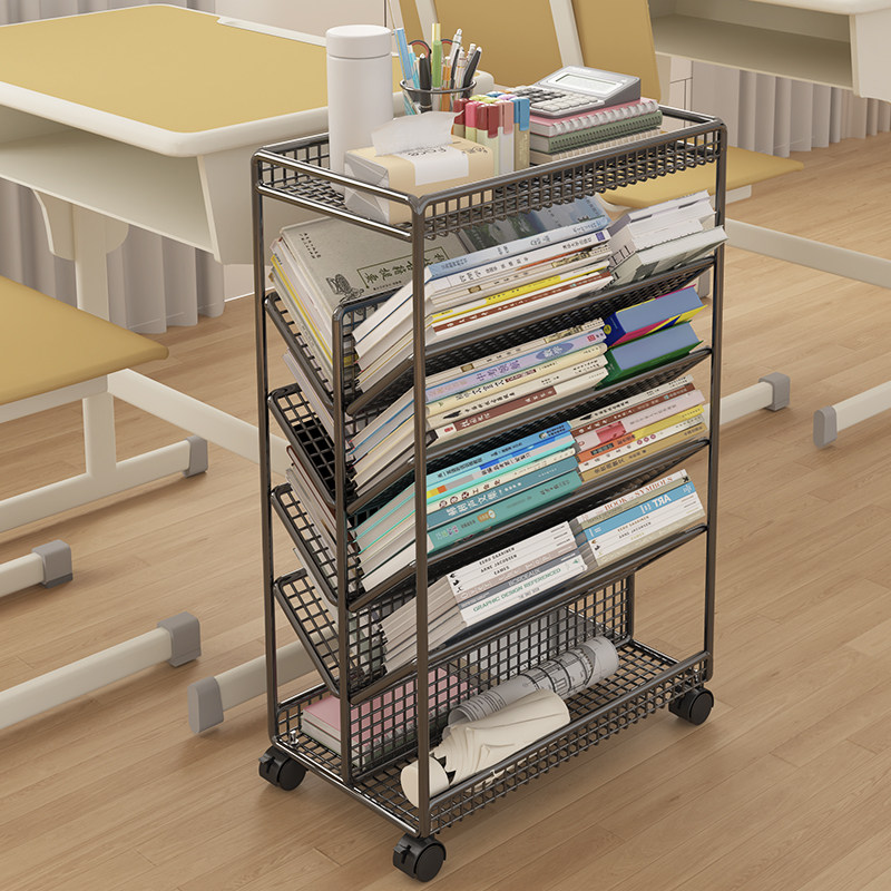 移动书架学生课桌书本落地架子