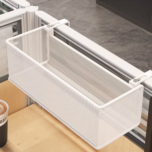 办公室置物架书桌工位整理神器可调节悬挂式挂篮桌面杂物收纳架盒