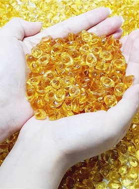 黄水晶元宝摆件百福米缸招财进宝聚财琉璃金元宝创意饰品厂家直销