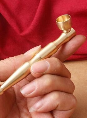 黄铜烟斗过滤两用烟袋锅子迷你创意便携黄铜旱烟杆双用锅可拆洗