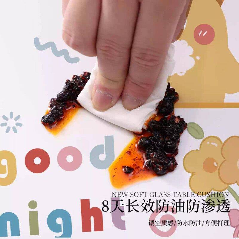 现代简约透明软玻璃圆形餐桌桌垫防水防油茶几桌布圆桌桌面保护垫