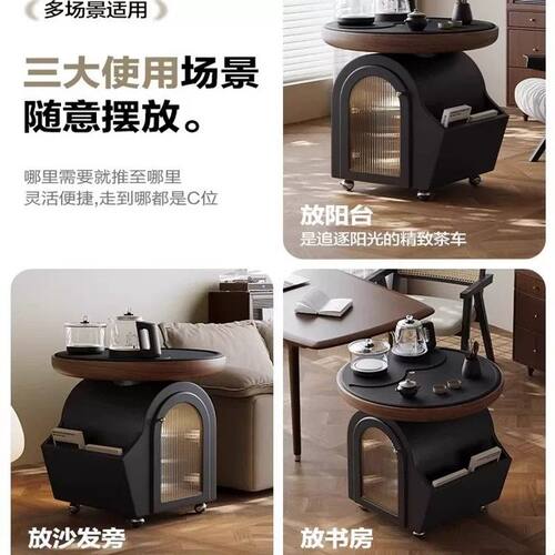 2025新款岛屿移动全实木茶台茶具一整套阳台小茶桌高端烧水壶一体
