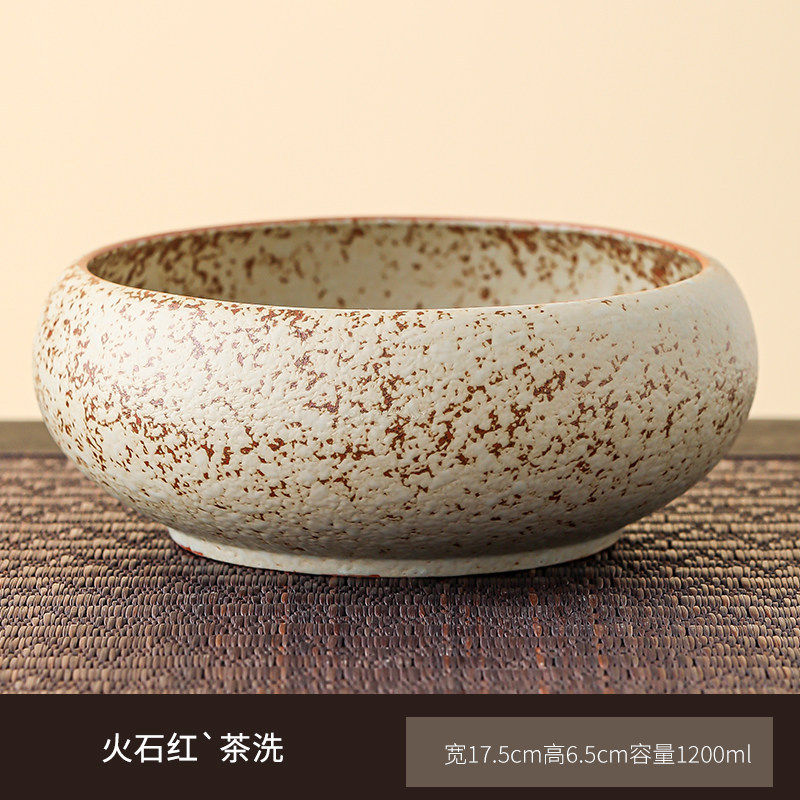 火石红茶洗大号家用茶道茶台大号茶渣缸水盂杯洗水洗茶具泡茶工具