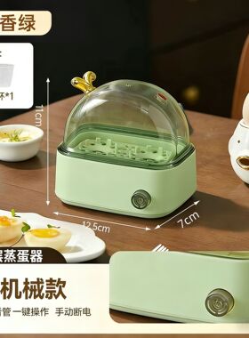 哇噢定制小型迷你蒸蛋器家用多功能宝宝辅食蒸煮鸡蛋机1人早餐神