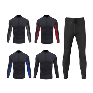 2mm长袖分体保暖泳衣潜水服男女防寒保暖游泳浆板冲浪加大wetsuit