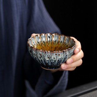 窑变茶杯单杯家用陶瓷主人杯茶盏茶碗功夫茶具个人品茗杯单个礼盒