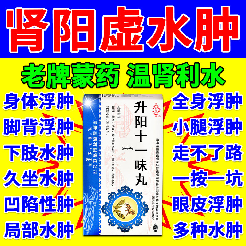 升阳十一味丸肾阳虚导致水肿利水尿消肿去排水肿专用老人腿肿脚肿