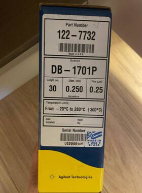 安捷伦气相色谱柱 122-7732 DB-1701P ，30m×0.25mm×0.25um