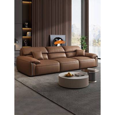 政府补贴意式极简真皮沙发客厅2025新款现代简约大象耳朵皮沙发F