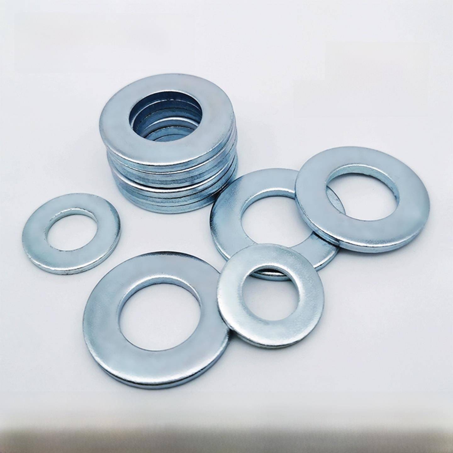 标准铁镀锌平垫圈金属垫圈介子放大螺丝垫圈M5M6M8M10M12M16